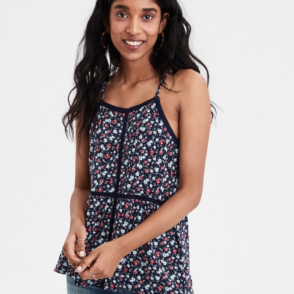 American eagle lace and floral top